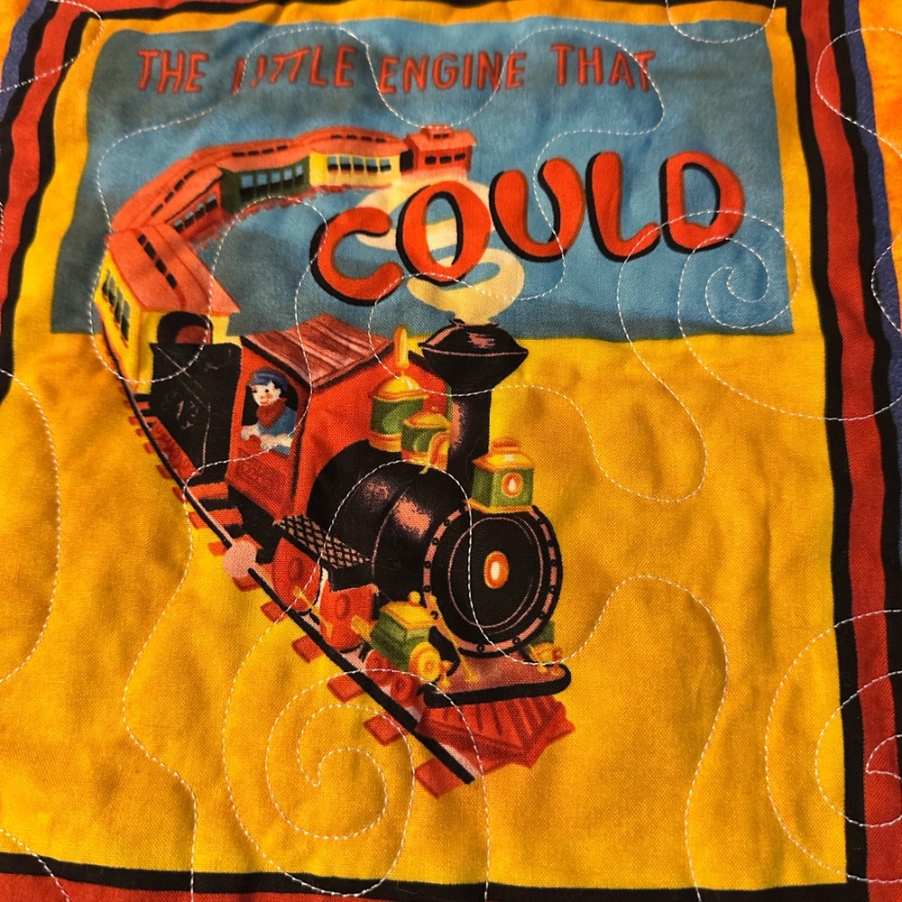 Colorful Chocolate Train Child’s Quilt - Picture 2 of 8